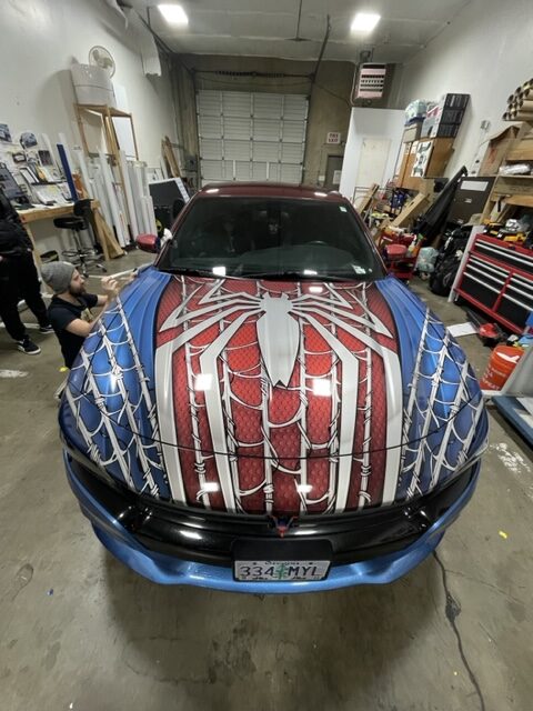 Custom Car Wraps with a Spiderman Theme