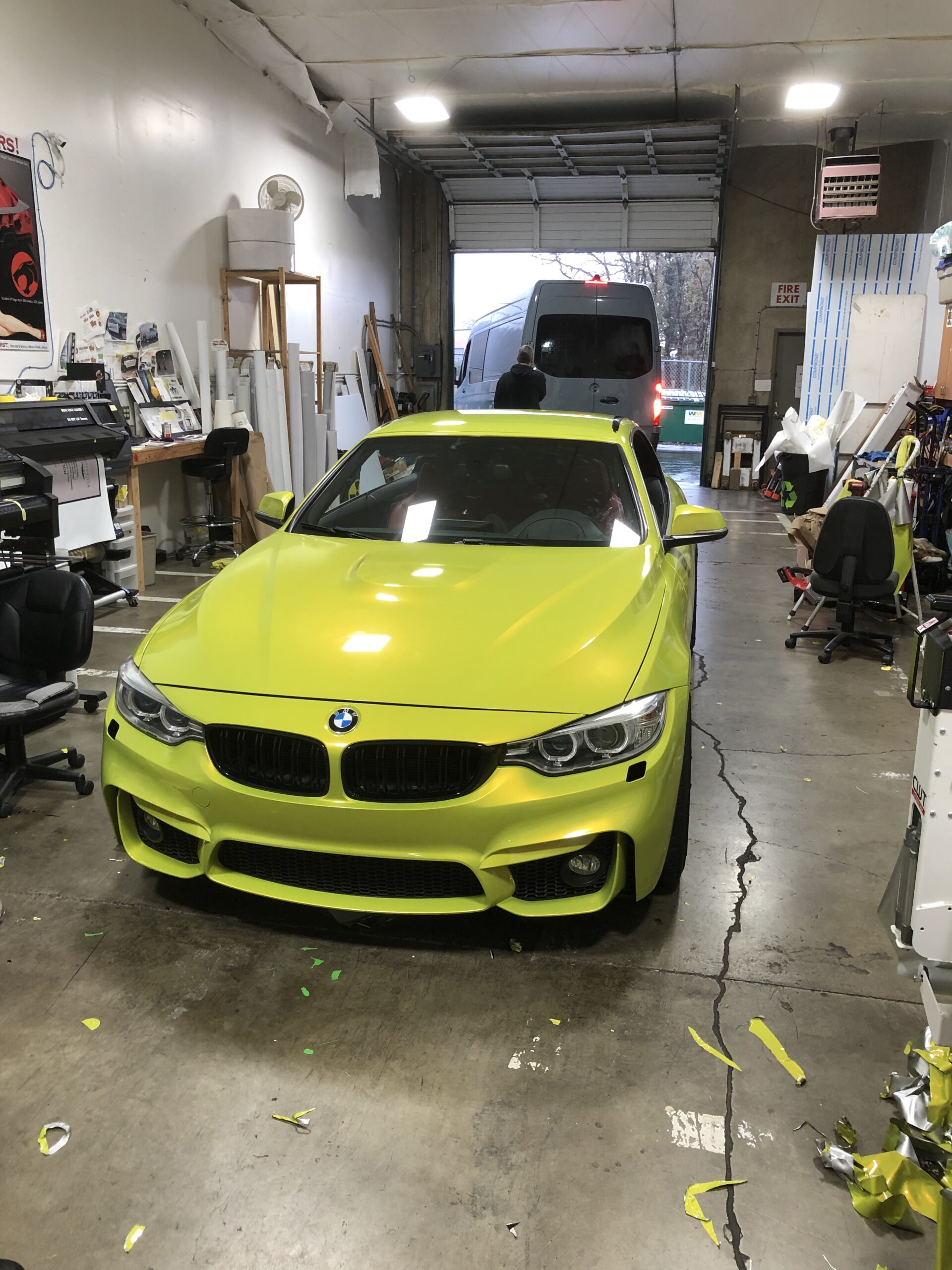 Cascade Wraps - BMW - Green - Vehicle Wrap - Color Change - Front