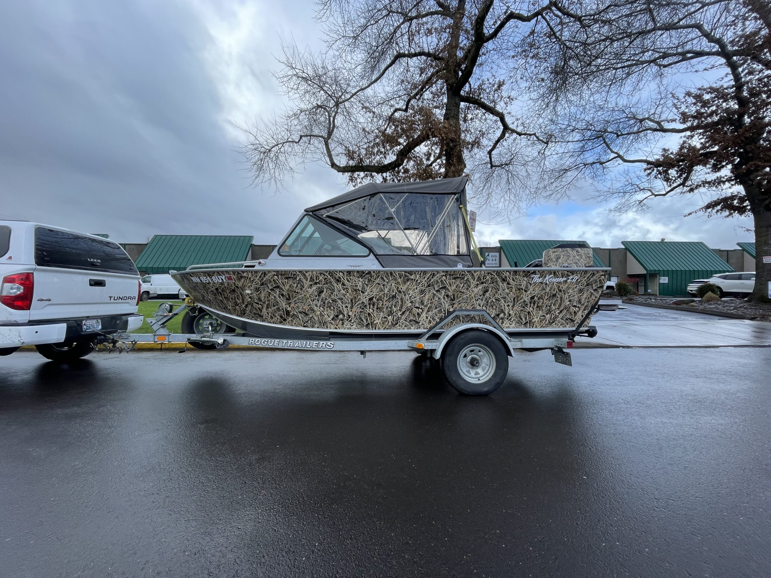 Cascade Wraps - The Keener Camo Duck Boat - Boat Wrap - Vehicle Wrap - Alumaweld